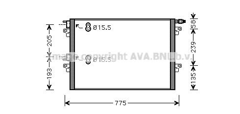 AVA QUALITY COOLING Конденсатор, кондиционер RT5382